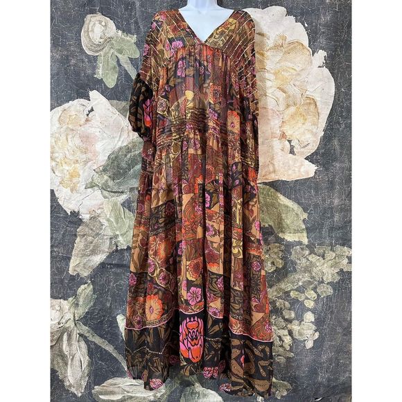 New Free People Too Much To Dream Embellished Maxi Dress Size Large - Picture 5 of 8